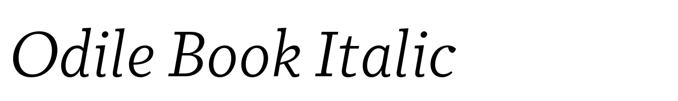 Odile Book Italic